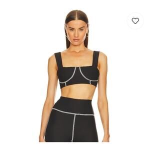 WE WORE WHAT CORSET BRA TOP, SIZE: S, BLACK